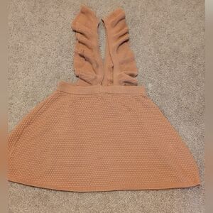 H&M Girls Camel Knit Skirt with Straps